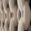 textural fiber woven wall hanging art | Macrame Wall Hanging in Wall Hangings by Sarmal Design. Item made of cotton with fiber works with boho & minimalism style