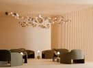Dune 16 Curve in Metallic Tones Pendant Light | Chandeliers by MOSS Objects. Item made of metal works with contemporary & japandi style