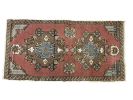 Vintage Turkish rug doormat | 1.9 x 3.4 | Small Rug in Rugs by Vintage Loomz. Item composed of wool in boho style