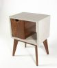 Half'n Half | Nightstand in Storage by Curly Woods. Item made of oak wood with concrete works with mid century modern style