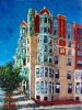 4 Charlesgate East, Boston | Oil And Acrylic Painting in Paintings by Ann Gorbett Palette Knife Paintings. Item made of synthetic