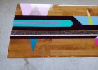Mid Century Modern Resin Table,Colorful Abstract Pop Art Tab | Coffee Table in Tables by Epoxy Coffee Table Shop. Item composed of wood compatible with boho and mid century modern style