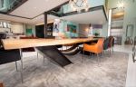 Wave Table | Dining Table in Tables by Innovative Sculpture Design. Item composed of wood & steel