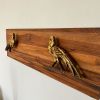 Chinoiserie Giltwood Phoenix Diptych Floating Wall Sculpture | Wall Hangings by Loom&Drift. Item composed of wood in country & farmhouse or eclectic & maximalism style