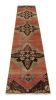 Vintage Turkish Runner Rug in Red with Beige Floral | Area Rug in Rugs by Rug and Kilim
