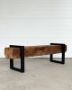 Modern Barn Beam Bench | Benches & Ottomans by TRH Furniture. Item made of wood with metal