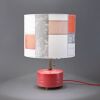 Pink Orange Red | Table Lamp in Lamps by James Aarons. Item made of ceramic & paper compatible with mid century modern and contemporary style