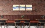 Beckoning Basin (triptych) | Oil And Acrylic Painting in Paintings by Jan Sullivan Fowler | B. David Levine in Los Angeles. Item made of paper with synthetic