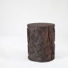 Paradisia Hand Carved Log | End Table in Tables by Pfeifer Studio. Item composed of wood in boho or eclectic & maximalism style