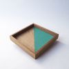 "Square town" wood & leather storage tray | Decorative Tray in Decorative Objects by Sophie Gailliot & Richard Pontais. Item composed of wood & leather