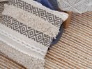 Emily Artisanal Handloom Cushion_ woven textured cotton | Pillows by Humanity Centred Designs. Item composed of cotton and fiber in boho or minimalism style
