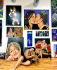 FridaXAgonza | Oil And Acrylic Painting in Paintings by AGONZA. Item made of canvas