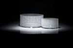 Nesting Basket Weave Bowls | Dinnerware by Carrie Gustafson. Item composed of glass