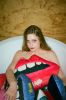 velvet GRANDE EMBRASSE MOI sculpted red lips pillow | Pillows by Mommani Threads. Item compatible with contemporary and eclectic & maximalism style