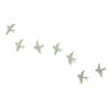 Set Of 7 Wall Art Swallows Sage Green | Wall Sculpture in Wall Hangings by Elizabeth Prince Ceramics. Item composed of stoneware in minimalism or mid century modern style