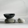 Small Oval Treasure Bowl in Textured Black Concrete | Decorative Bowl in Decorative Objects by Carolyn Powers Designs. Item composed of concrete compatible with minimalism and contemporary style