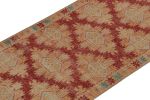 Rug & Kilim’s Distressed Bokhara Runner in Red, Beige & Gold | Area Rug in Rugs by Rug and Kilim