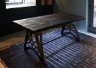 Rustic industrial burnt wood table | Dining Table in Tables by Abodeacious. Item composed of wood