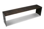 Coffee Table in Walnut Burl & Burnished Steel, Vinn | Tables by Costantini Design. Item composed of wood