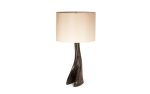 Amorph Nile Table Lamp in Desert Night Stain and Ivory Silk | Lamps by Amorph. Item composed of wood