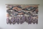 Custom Handwoven Wall Hanging "Growth at Play" | Wall Sculpture in Wall Hangings by Rebecca Whitaker Art. Item composed of wood and cotton in boho or minimalism style