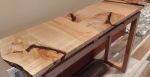 Oregon Big Leaf Figured Maple Console Table | Tables by SjK Design Studios. Item made of maple wood compatible with asian and modern style