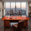 Bespoke Live Edge Song Single Slab Executive Desk & Table II | Conference Table in Tables by Dynasty Artisan. Item made of wood works with minimalism & contemporary style