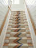 Handwoven Wool Stair Runner | Customizable Geometric Pattern | Runner Rug in Rugs by Evergreen Carpets. Item made of wool compatible with boho and minimalism style