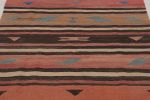 Vintage Persian Square Kilim, Stripes with Bold Tribal | Area Rug in Rugs by Rug and Kilim