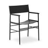 “Repose” Armchair Various Leather Colors, Black Rubbered Ste | Chairs by Jover + Valls. Item made of steel with leather