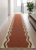 Handwoven Woolen Runner Rug | Rugs by Evergreen Carpets. Item composed of wool in boho or minimalism style