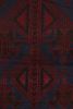 Rug & Kilim's Baluch Tribal Rug in Red & Blue Geometric | Area Rug in Rugs by Rug and Kilim