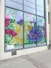 Grow Wild & Free - Vibrant Window Mural of Wildflowers | Street Murals by Julia Prajza. Item composed of synthetic
