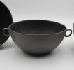 Black ceramic bowl with handles | Decorative Bowl in Decorative Objects by ENOceramics. Item composed of ceramic compatible with minimalism and contemporary style