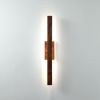 "Lume" Hardwood Wall Sconce Light | Sconces by THE IRON ROOTS DESIGNS. Item made of maple wood & brass compatible with minimalism and mid century modern style