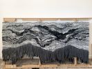 Large scale Textile Wall Art "Basalt" | Macrame Wall Hanging in Wall Hangings by Rebecca Whitaker Art. Item made of cotton works with contemporary style