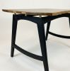 Oak Standoff Desk | Tables by Neuse Bend Joinery. Item composed of oak wood and brass in mid century modern or contemporary style