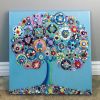 Tree of Love - "Candy Kaleidoscope" | Mixed Media by Cami Levin. Item composed of wood and synthetic