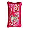 hand-embroidered needlepoint CANDY CANE pillow, ooak | Pillows by Mommani Threads. Item composed of wool in contemporary or eclectic & maximalism style