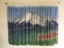 PIKES PEAK Rocky Mountain Dyed Tapestry | Macrame Wall Hanging in Wall Hangings by Wallflowers Hanging Art. Item made of oak wood & fiber compatible with country & farmhouse and eclectic & maximalism style