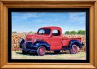 Red Truck - oil painting | Oil And Acrylic Painting in Paintings by Melissa Patel. Item made of paper with synthetic