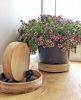 Hidden wheel plant stand- Oak wood m | Plants & Landscape by Kat | Home Studio. Item composed of oak wood compatible with contemporary and industrial style