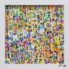 HAPPY IV - Original painting | Mixed Media in Paintings by Xiaoyang Galas. Item composed of wood in contemporary or asian style