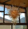 "Colorado Springs" ~ Blown Glass Chandelier | Chandeliers by White Elk's Visions in Glass - Glass Artisan, Marty White Elk Holmes & COO, Jo Pierce