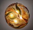 Luxury Amber Chandelier | Chandeliers by Bonnie Rubinstein Glass Studio. Item composed of glass