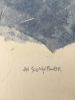 Small Blue Mountains in Washi | Oil And Acrylic Painting in Paintings by Jan Sullivan Fowler. Item made of paper & synthetic