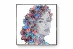 Elisabeth Taylor forever in my Heart | Oil And Acrylic Painting in Paintings by Virginie SCHROEDER. Item composed of canvas in minimalism or contemporary style