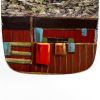Wall Installation: Plates/Oil on Canvas - "Mountain Chalet" | Wall Sculpture in Wall Hangings by Studio DeSimoneWayland. Item made of ceramic works with boho & contemporary style