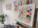 Love will save nature - Original mixed media painting | Mixed Media by Xiaoyang Galas. Item composed of canvas and paper in contemporary or art deco style