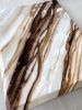 Marrone Crema | Watercolor Painting in Paintings by Rhonda Deland. Item made of wood & canvas compatible with boho and mid century modern style